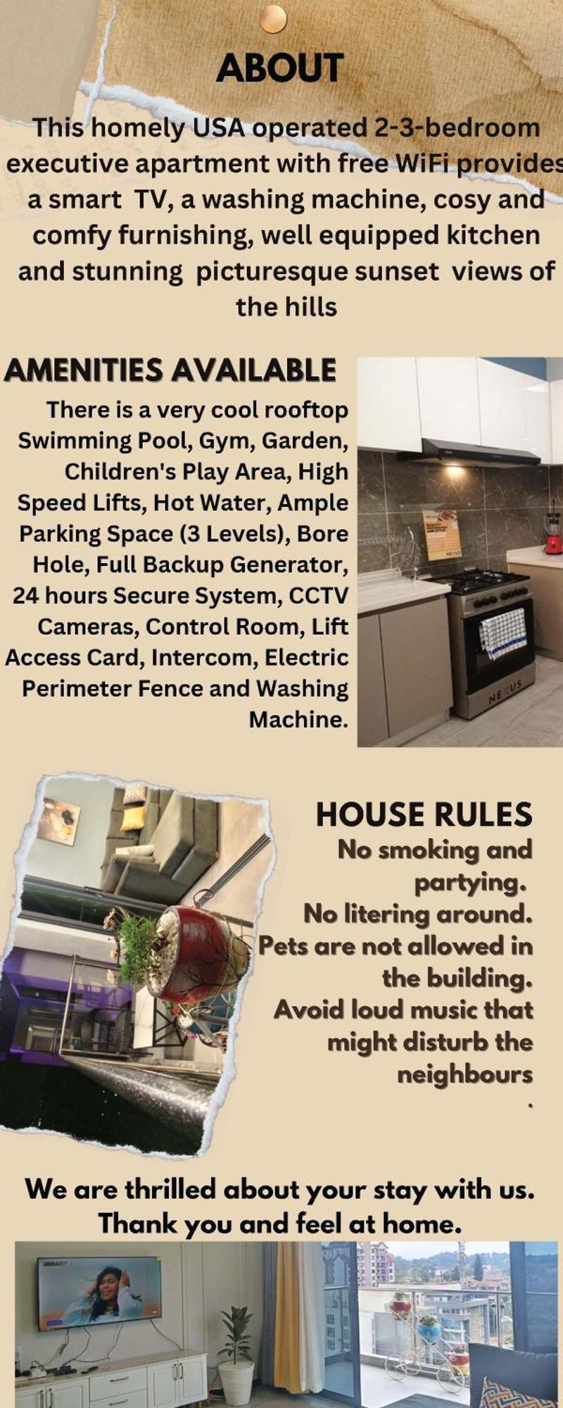 Stayrest Safari Tours New 3 Bedroom Apartments In Kilimani Nairobi With Rooftop Pool 外观 照片